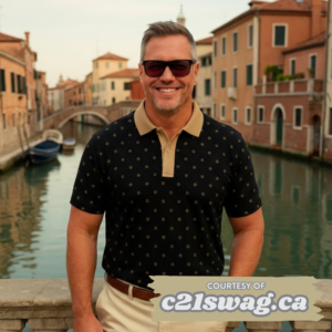 Century 21 Performance Golf Polo For Men (Black)