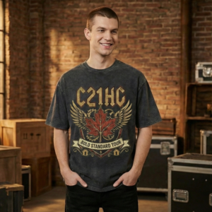 C21HG "Gold Standard" Tour Tee - Unisex Black Acid Wash