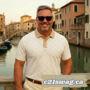 Century 21 Performance Golf Polo For Men (White)