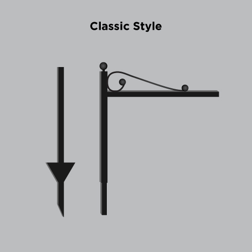 Metal sign post [33"]