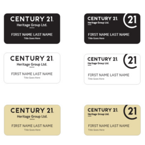 Professional Century 21 Heritage Group Name Badges