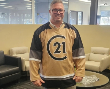 Century 21 Relentless Gold Custom Hockey Jersey