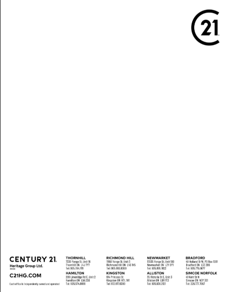 Century 21 Heritage Group Professional Letterhead