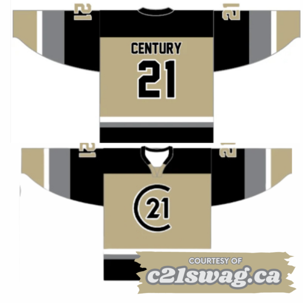 Century 21 Relentless Gold Custom Hockey Jersey